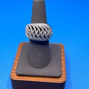 Sterling Silver AAA CZ 925 Dome Ring